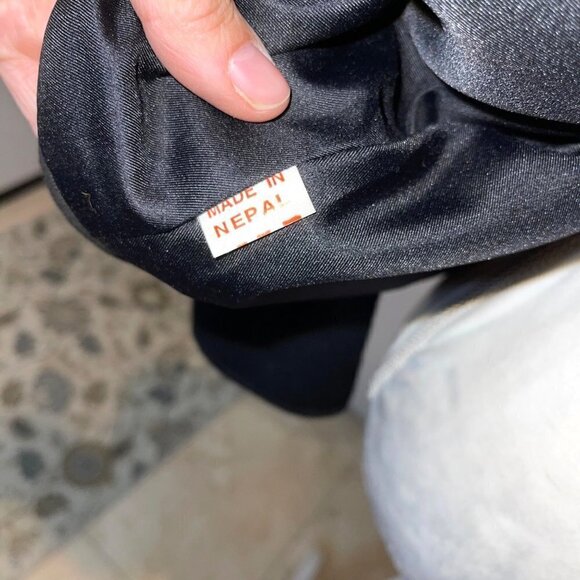 Vintage Womens Jacket Size Medium Open Front Art To Wear Statement Collar Lined - Picture 4 of 15